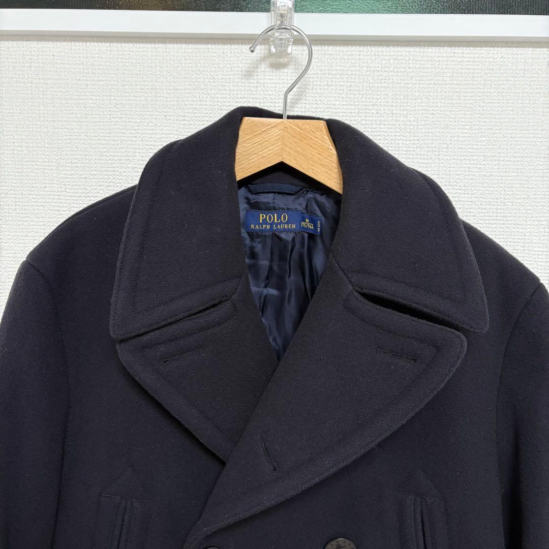 美品POLO RALPH LAUREN Pコート メンズ M ネイビー 定番 冬