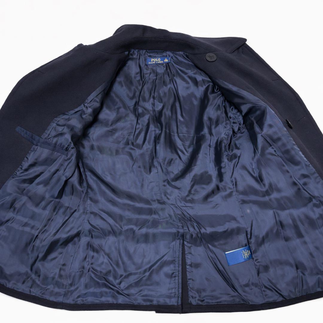 美品POLO RALPH LAUREN Pコート メンズ M ネイビー 定番 冬