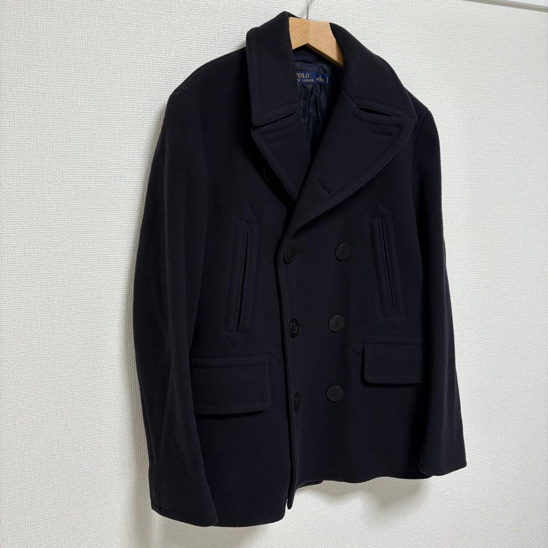 美品POLO RALPH LAUREN Pコート メンズ M ネイビー 定番 冬