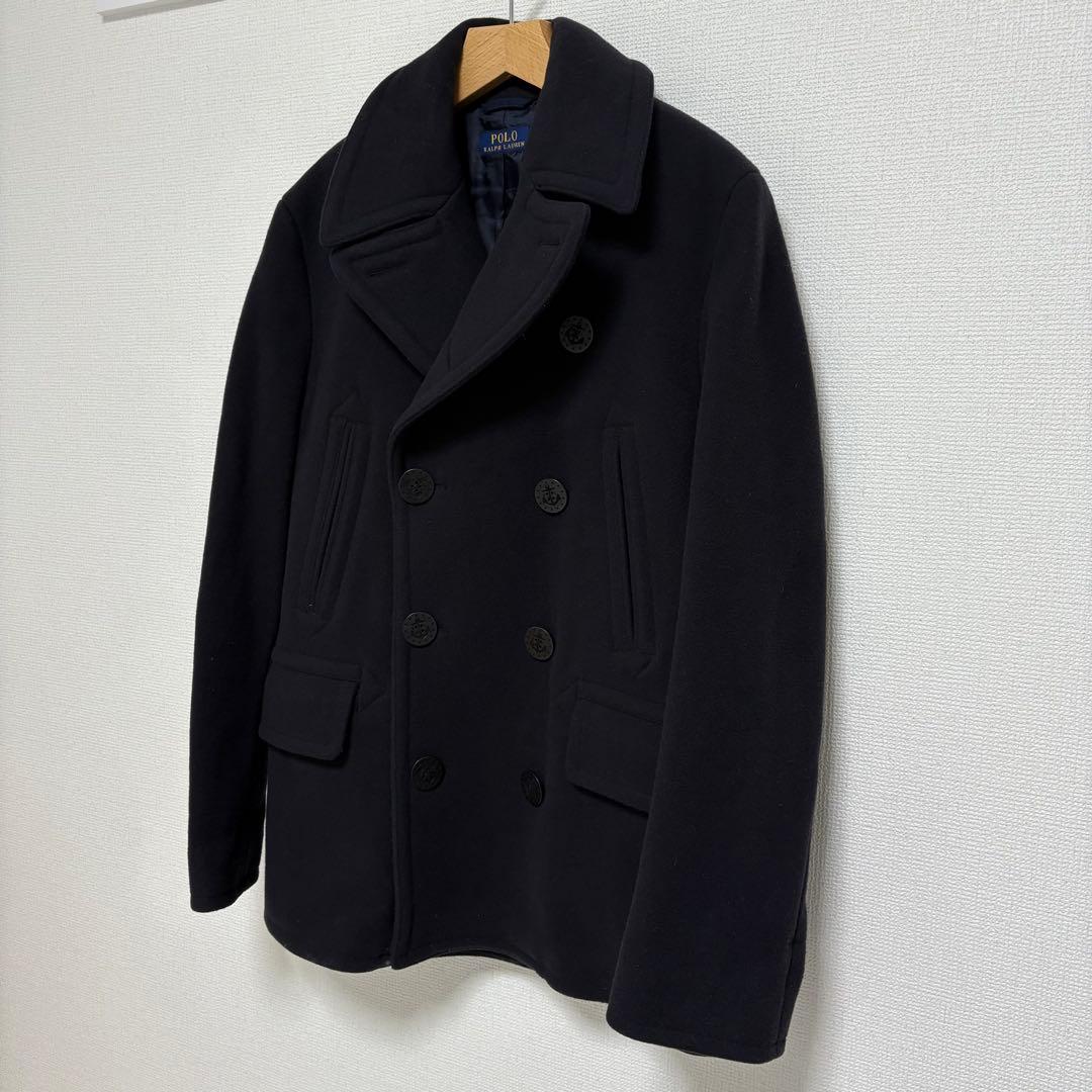 美品POLO RALPH LAUREN Pコート メンズ M ネイビー 定番 冬