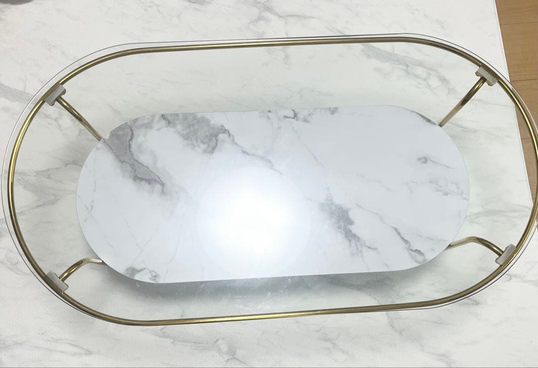 Francfranc レトロコーヒーテーブル L GD MARBLE