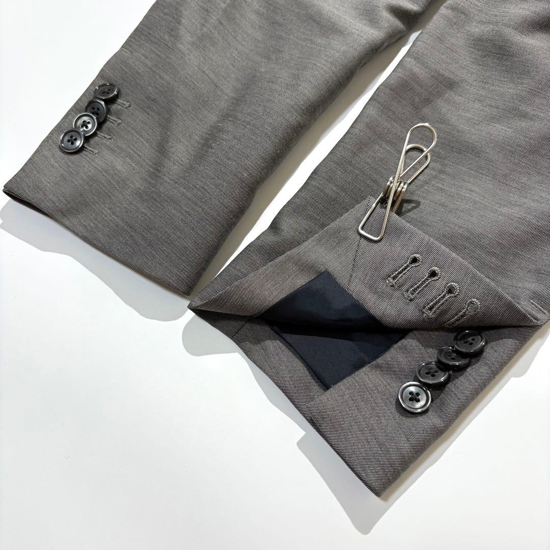 【美品】LARDINI テーラードジャケット easy wear グレー 52