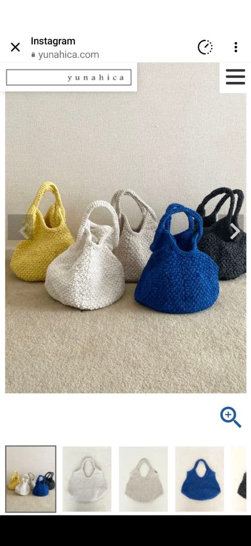 未使用 yunahica ユナヒカ　リネンバッグ