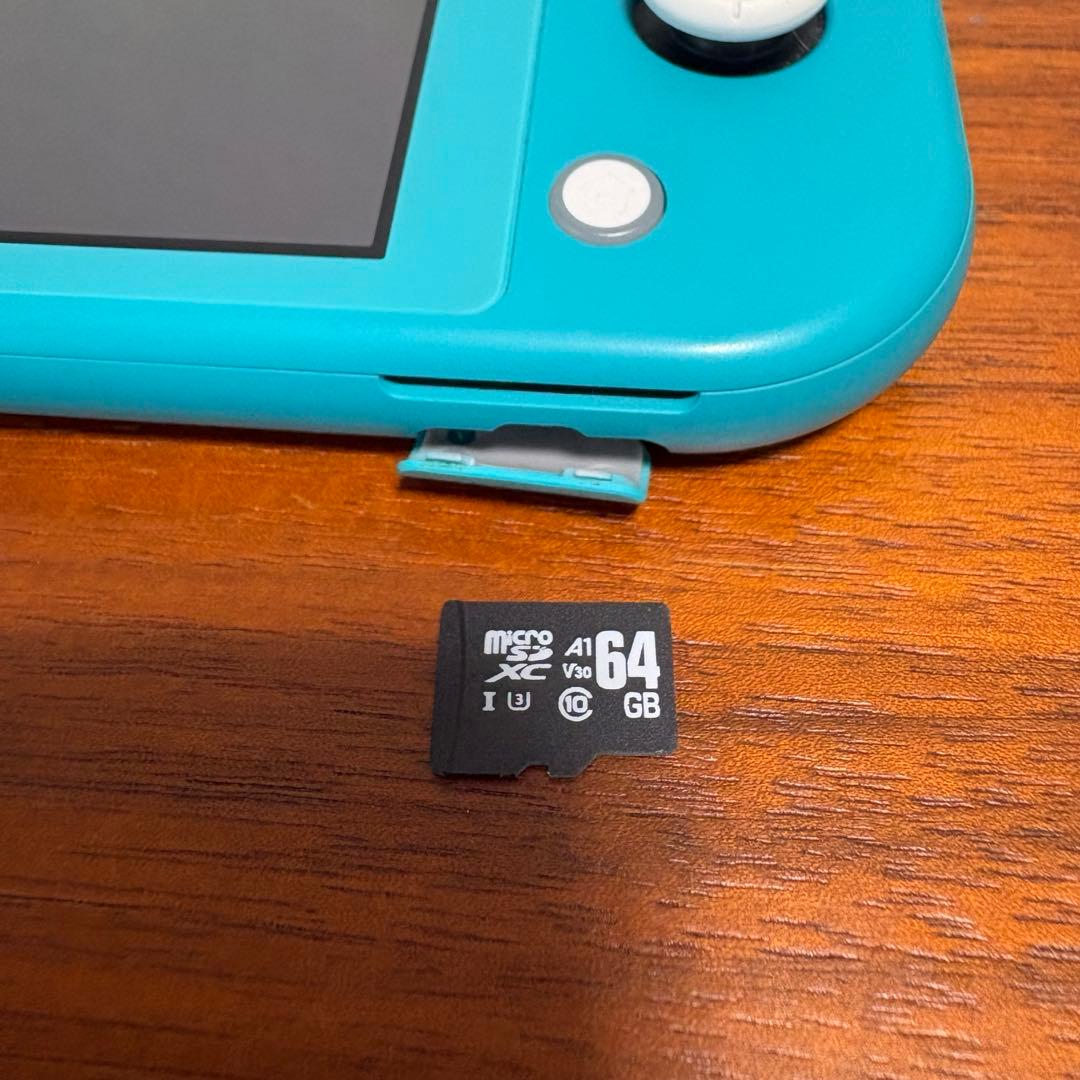 Nintendo Switch Lite ターコイズ　充電器・SDカード64GB