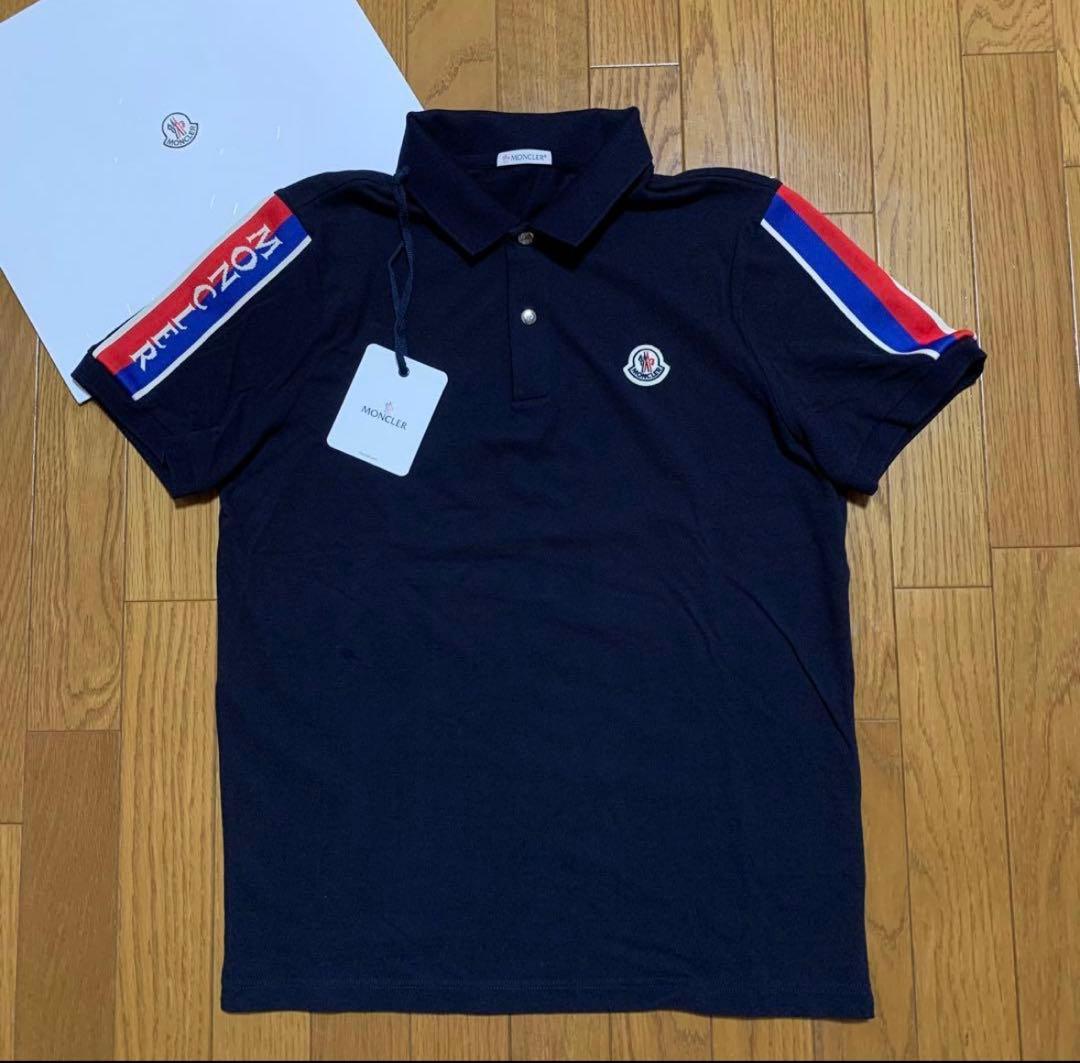 美品　モンクレール　2023SS ポロシャツ　ネイビー　サイズM 国内正規品