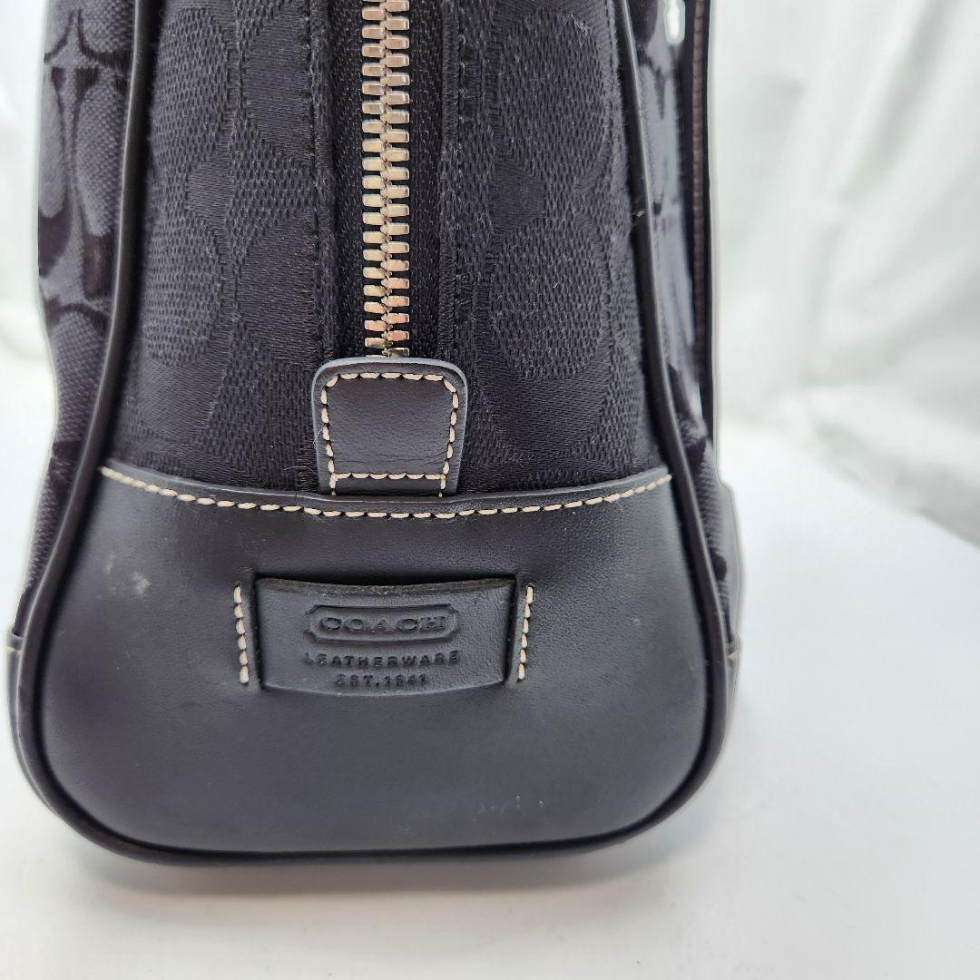 COACH　シグネチャー　キャンバス　ショルダーバッグ　黒　ブラック6097