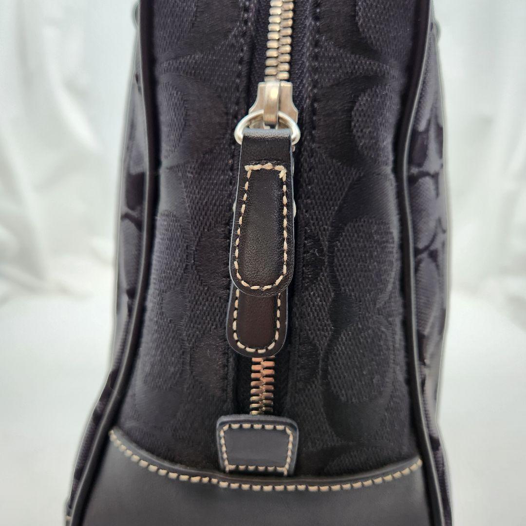 COACH　シグネチャー　キャンバス　ショルダーバッグ　黒　ブラック6097