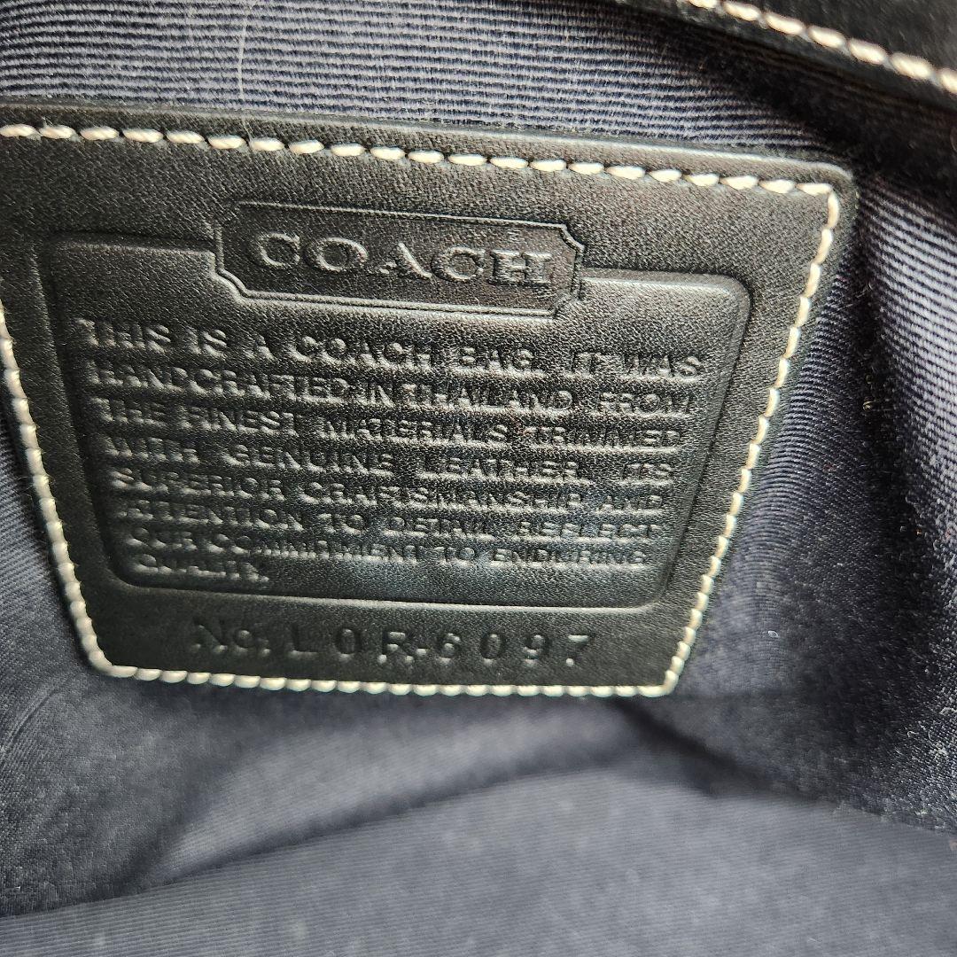 COACH　シグネチャー　キャンバス　ショルダーバッグ　黒　ブラック6097