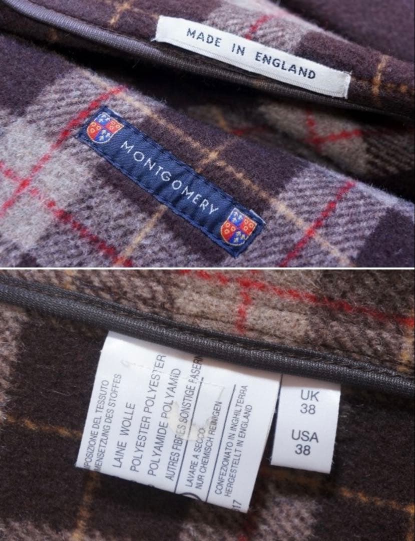 モンゴメリー　Wフェイス ダッフルコート　USA 38　チョコレートブラウン
