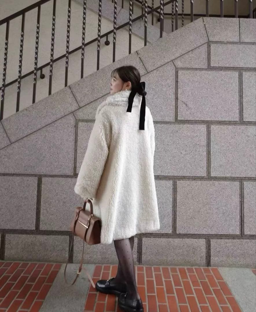 【新品·タグ付き 】Acka. layered collar boa coat