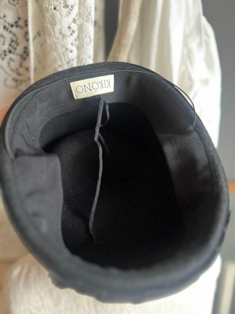 kikono キコノ ブラックトーク帽　ハット　作家