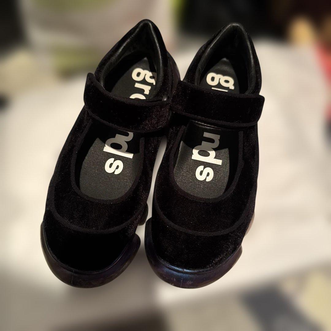 靴 grounds JEWELRY COCOON black velvet 24cm