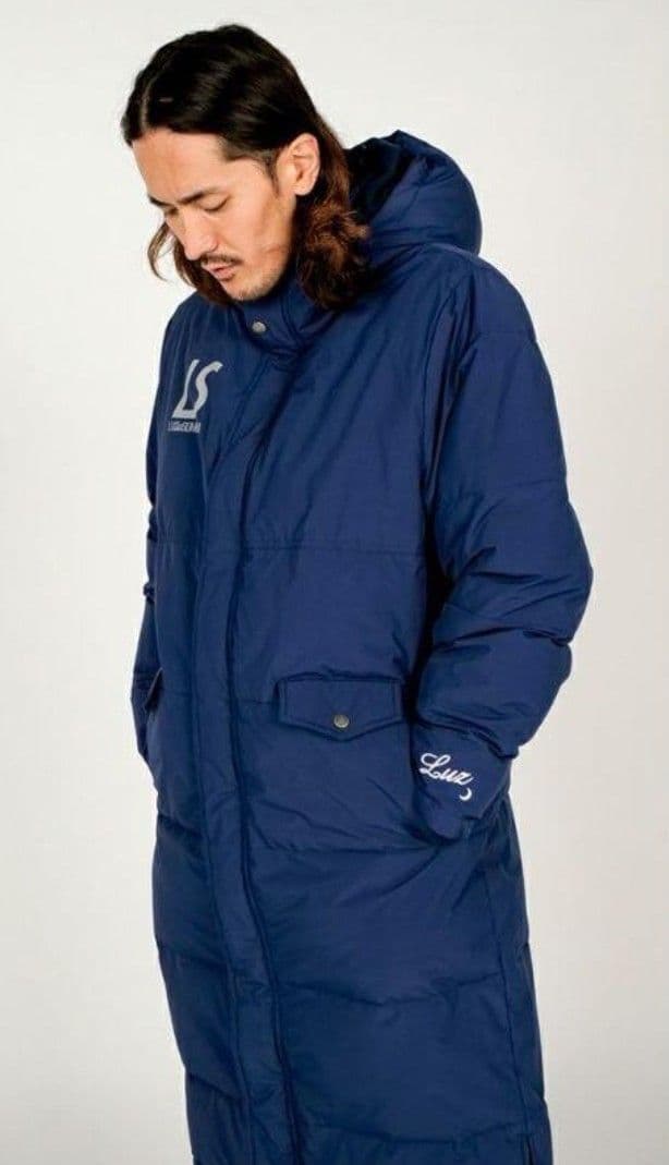 m*i様 美品　ルースイソンブラ　ネイビー フード付き ベンチコート　L