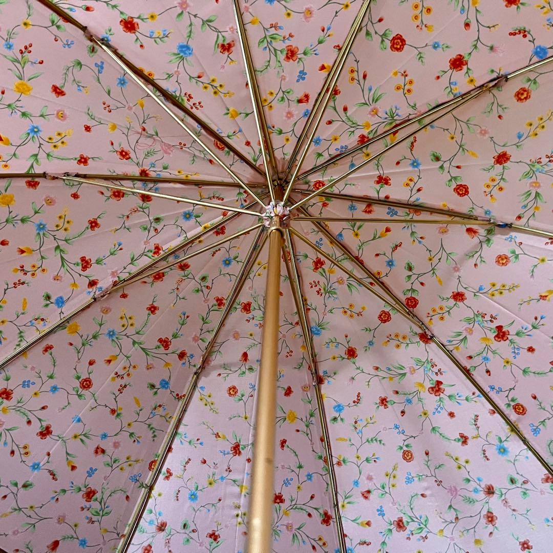 新品未使用タグ付　前原光栄商店　雨傘　日傘　ピンク　花柄　タッセル付き
