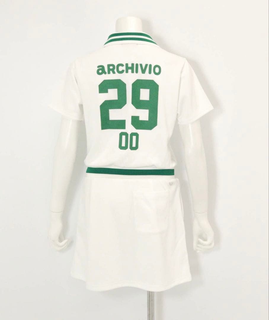 新品ARCHIVIO新作ポロワンピース ホワイト S