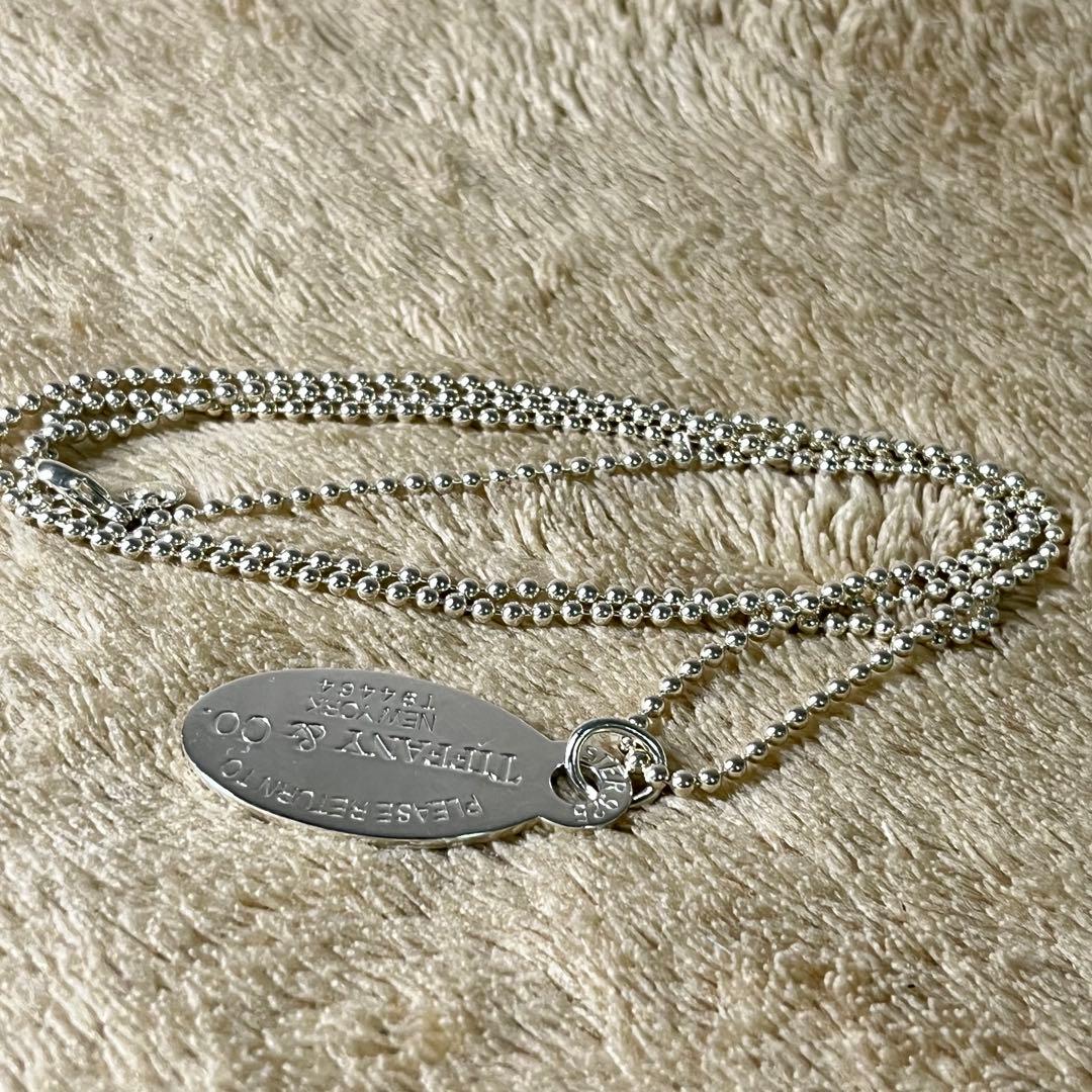 美品 ティファニー TIFFANY&CO リターントゥ オーバルタグ ネックレス