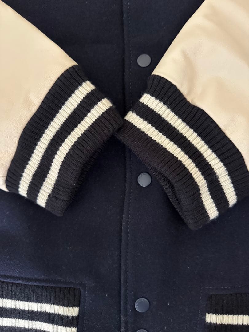 COACH スタジャン 希少サイズXLネイビー/ホワイト