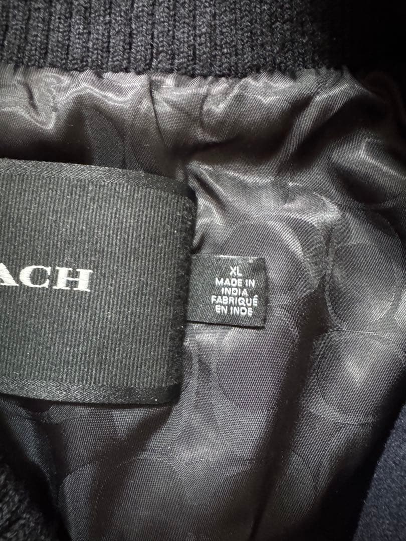 COACH スタジャン 希少サイズXLネイビー/ホワイト