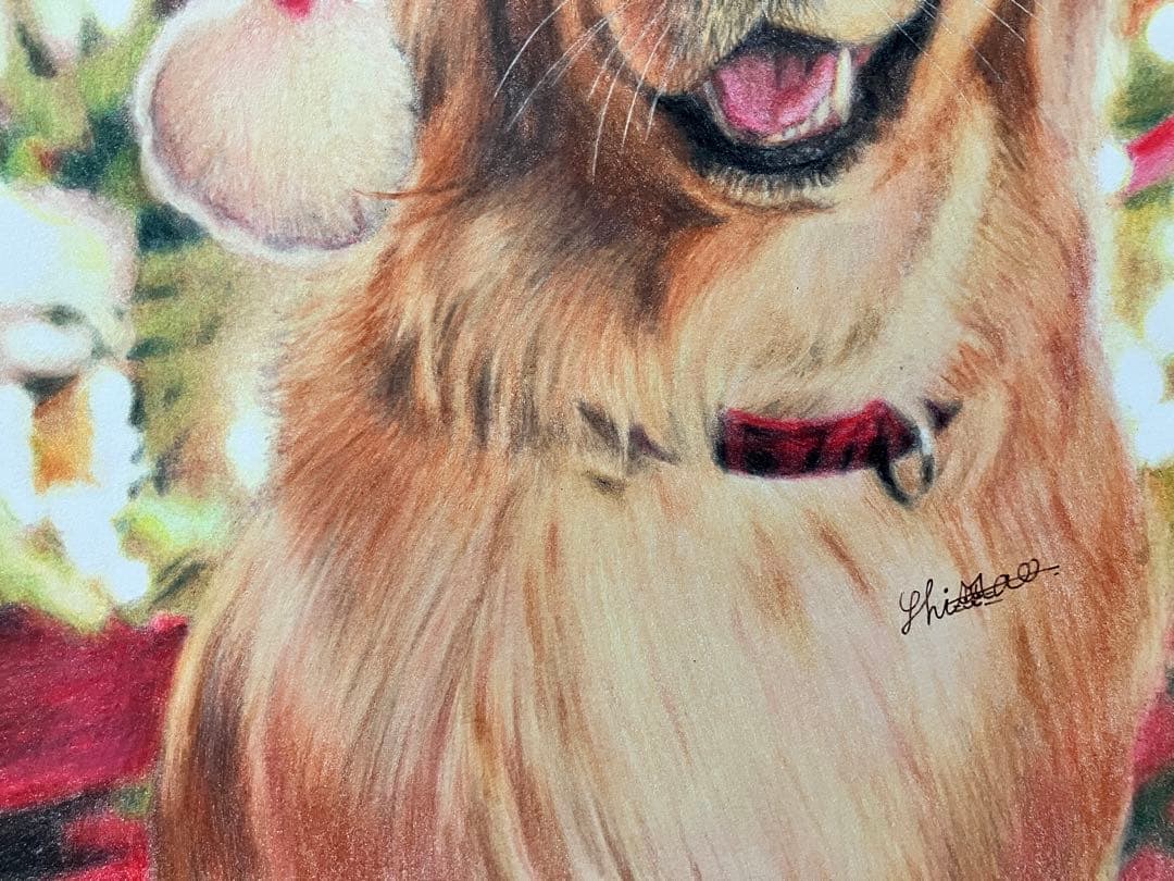 ワクワクリスマス 色鉛筆画