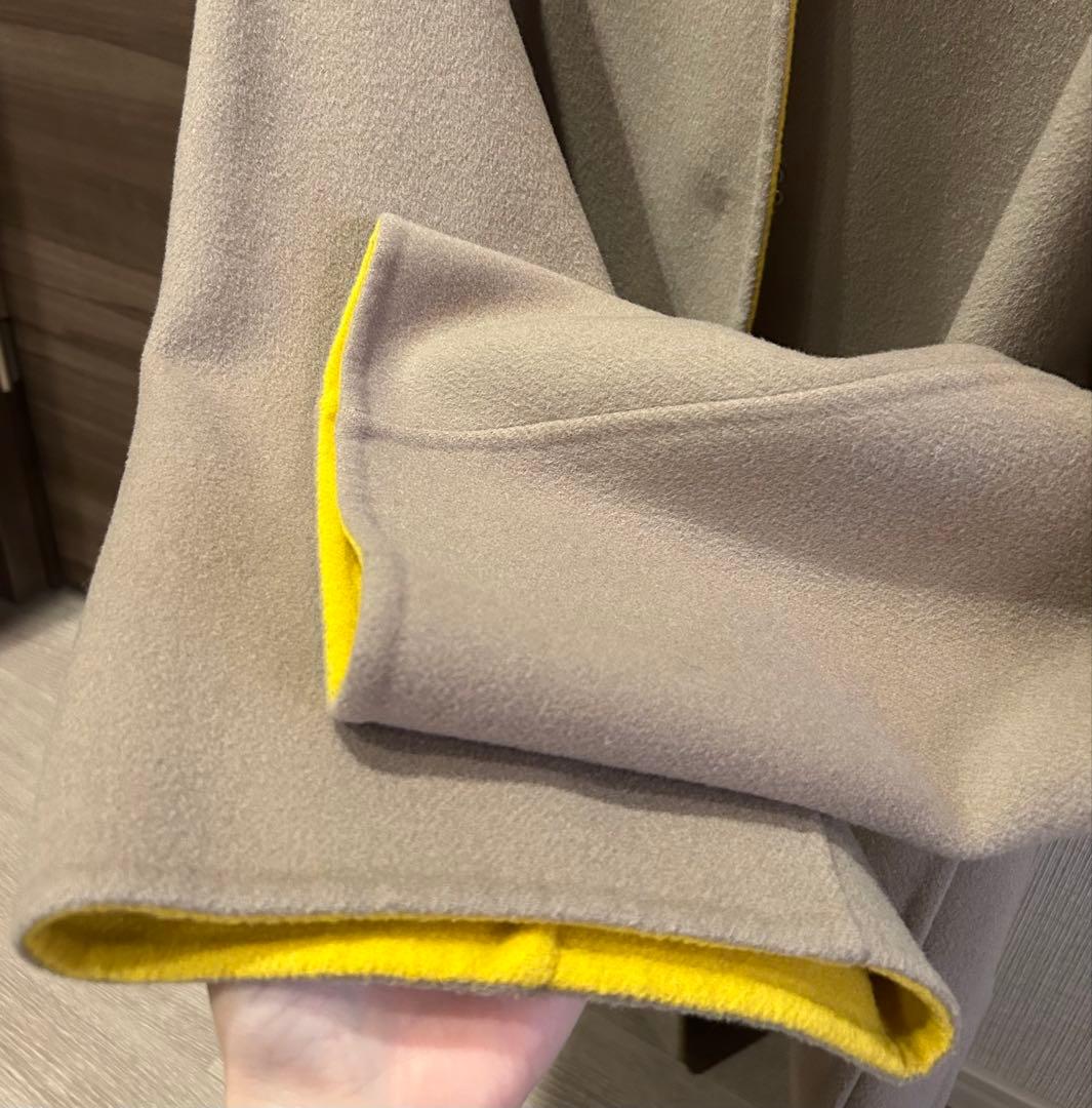 ユナイテッドアローズ リバーコート リバーシブル グレージュ イエロー 36