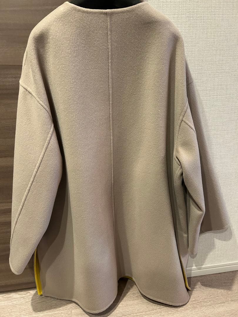 ユナイテッドアローズ リバーコート リバーシブル グレージュ イエロー 36