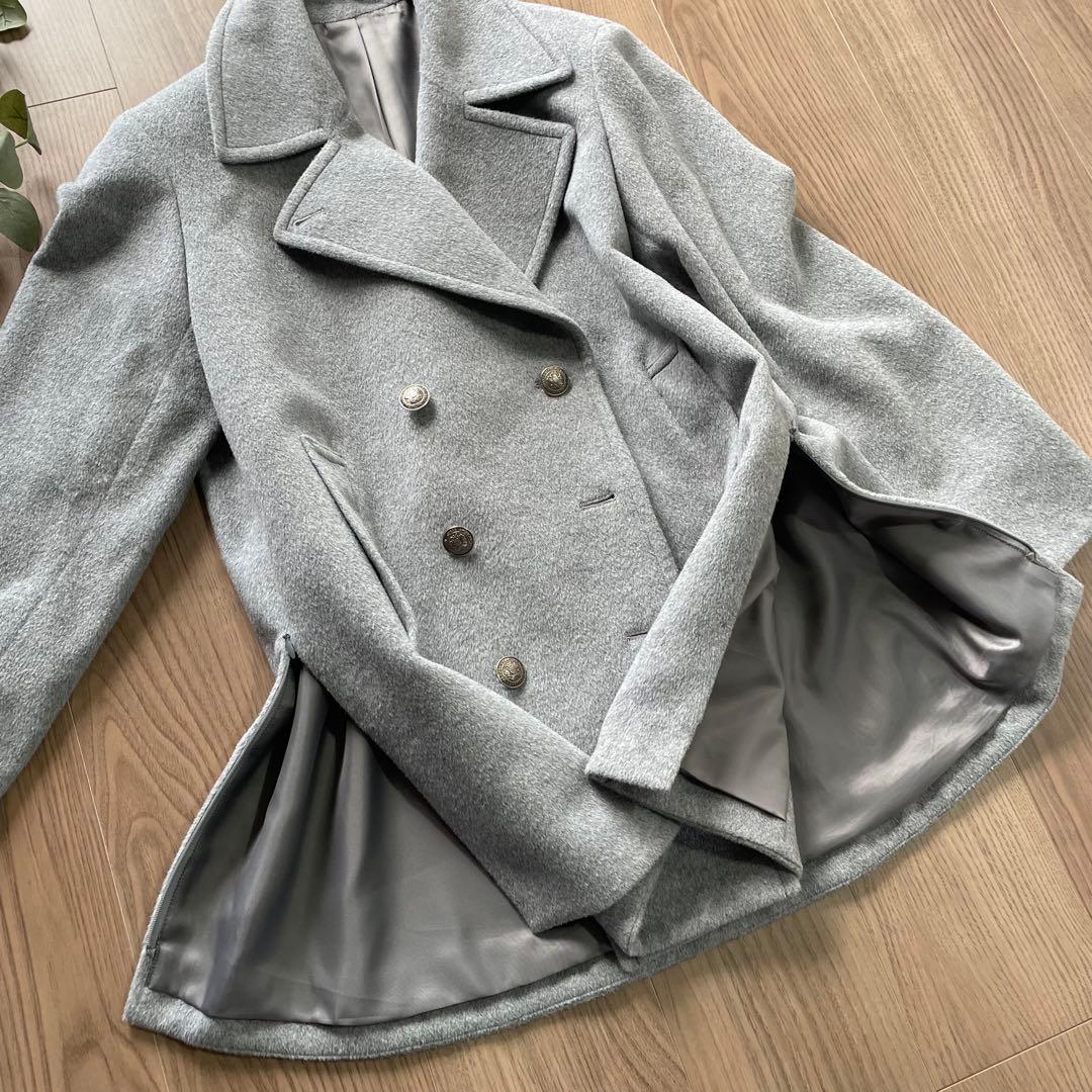 専用　KIYOKO TAKASE アンゴラ　ウール　ダブルコート　ピーコート