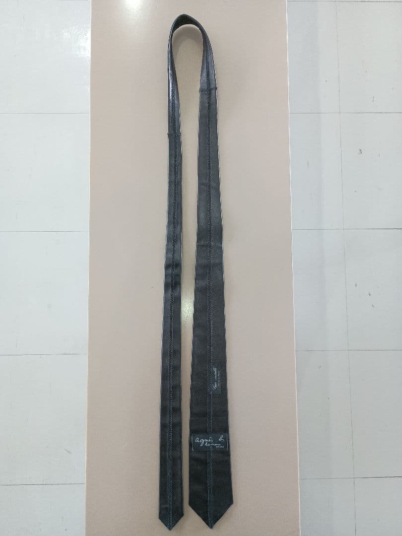 agnès b.　アニエスベー　レザータイ　革ネクタイ　希少品1990年代