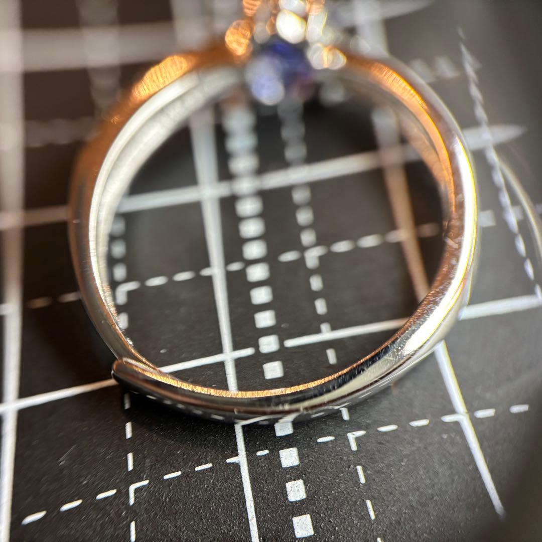 鑑別メモ付き　天然石　タンザナイト　リング　フリーサイズ