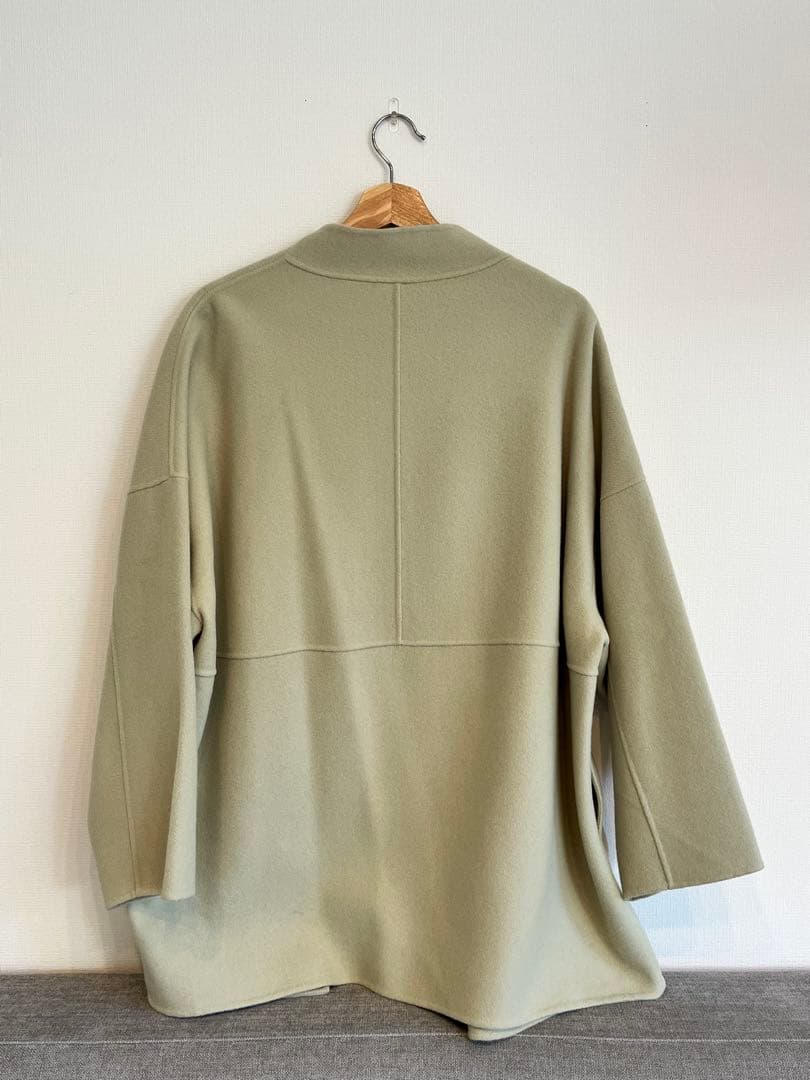 れん✩︎⡱DOUDOU ハンドメイドミドル丈コート✳︎グリーン