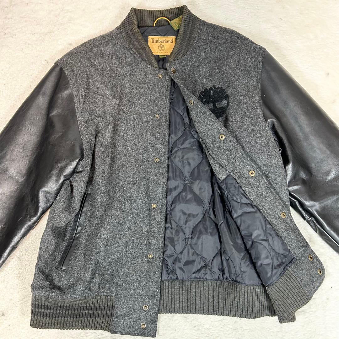希少❗️ティンバーランド　レザー　メルトン　キルティング　スタジャン　00s 刺繍