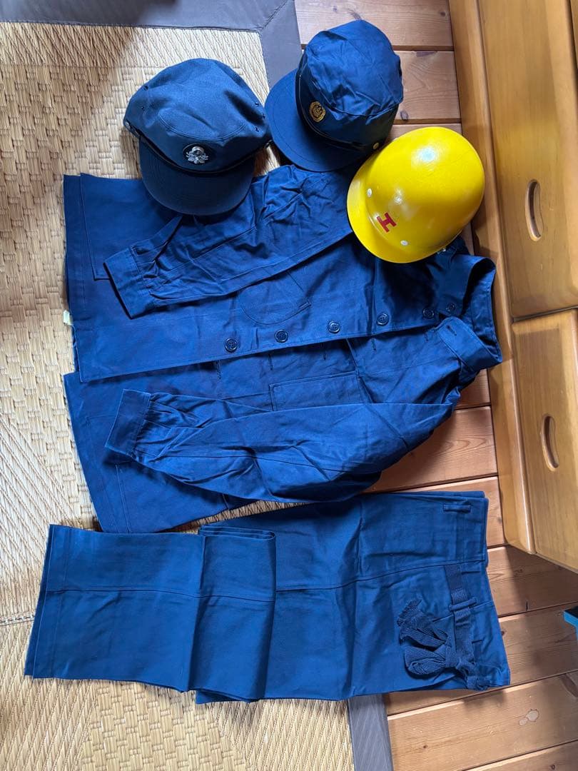 国鉄　保線区作業服　作業帽　ヘルメット