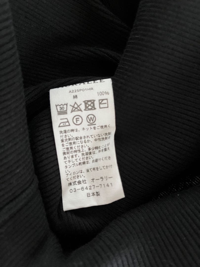 オーラリー　GIZA HIGH GAUGE RIB KNIT POLO ポロ