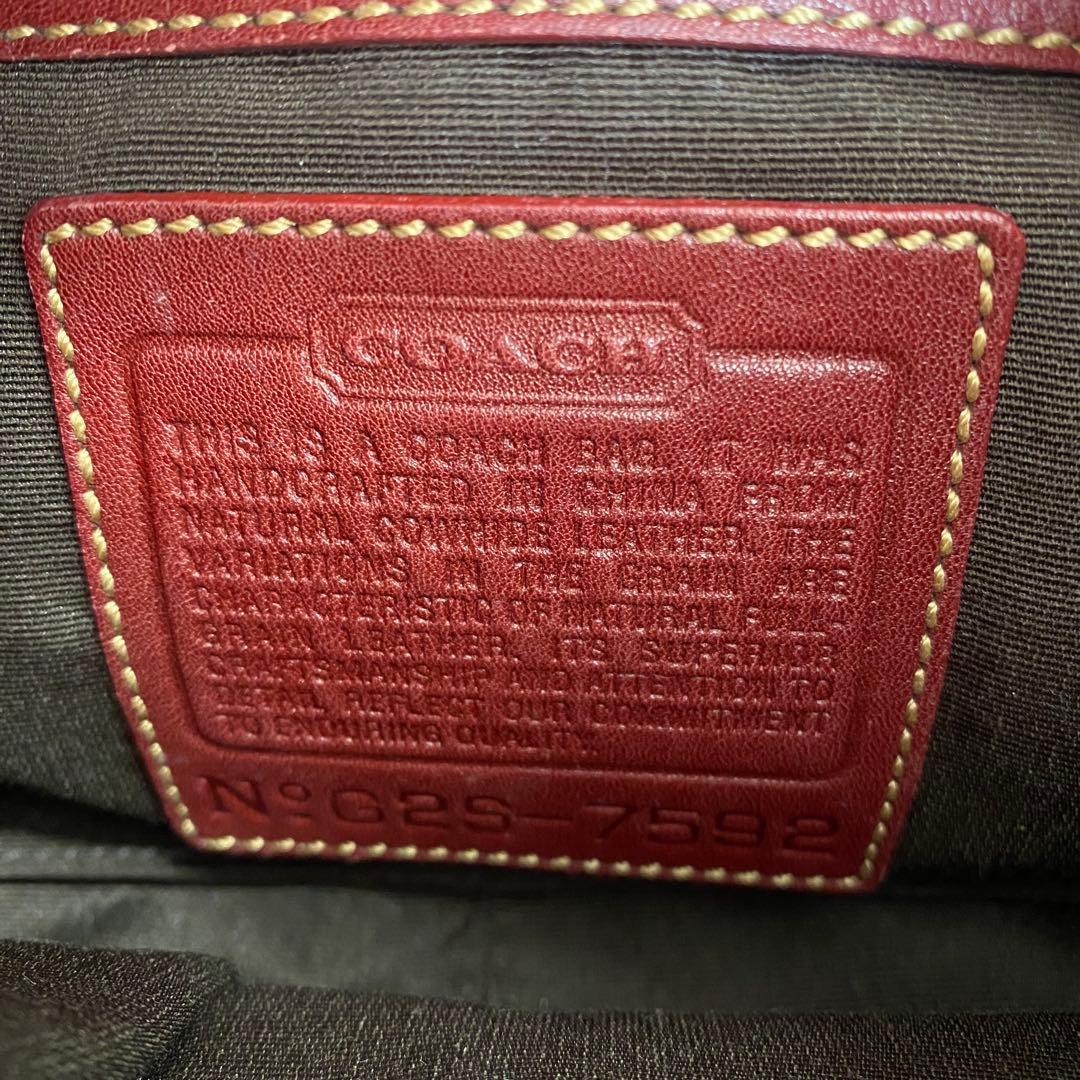 COACH コーチ ワンショルダーバッグ 7592 赤系 エンジ系 D16