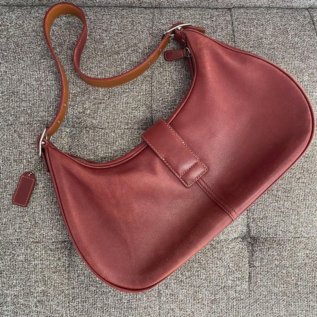 COACH コーチ ワンショルダーバッグ 7592 赤系 エンジ系 D16