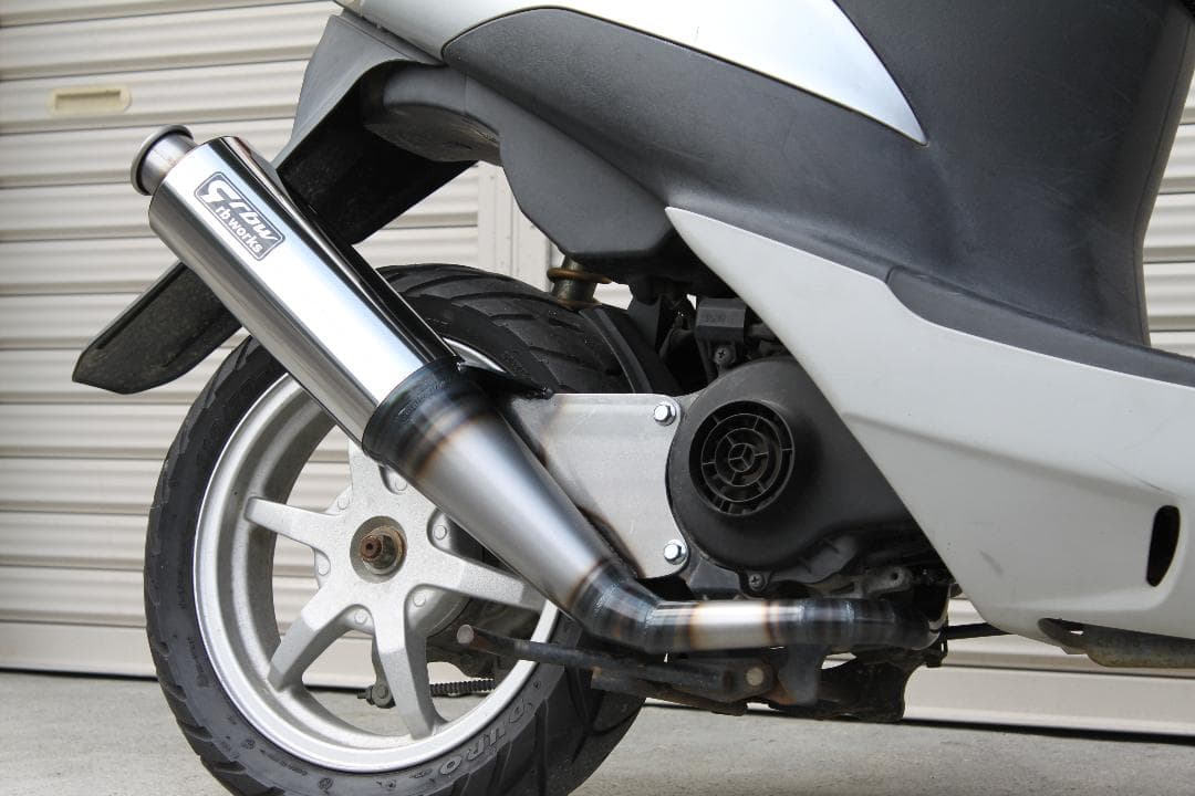 新品☆スズキZZ/レッツⅡ用☆スポーツマフラー☆curl チャンバー rbw