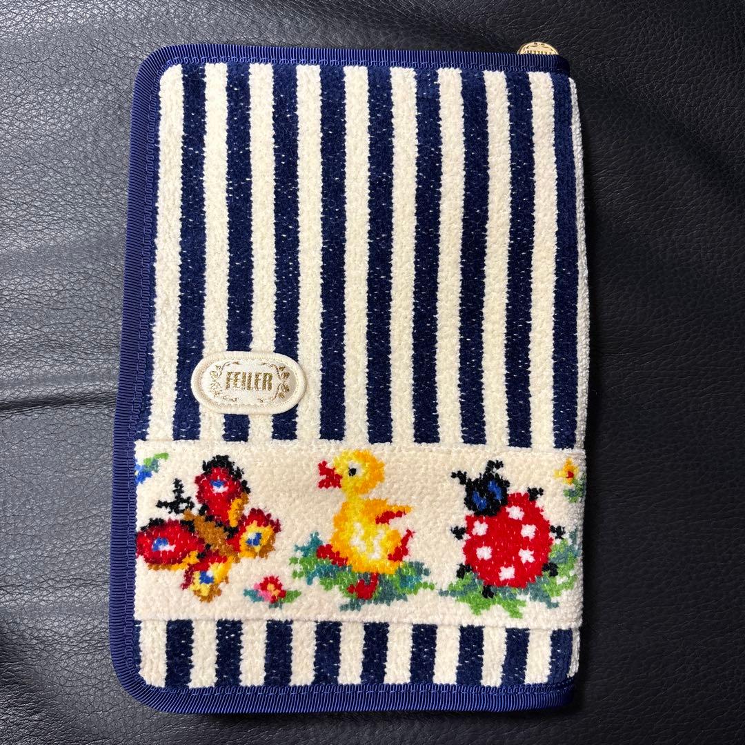FEILER ハイジネイビーストライプマルチケース母子手帳ケース
