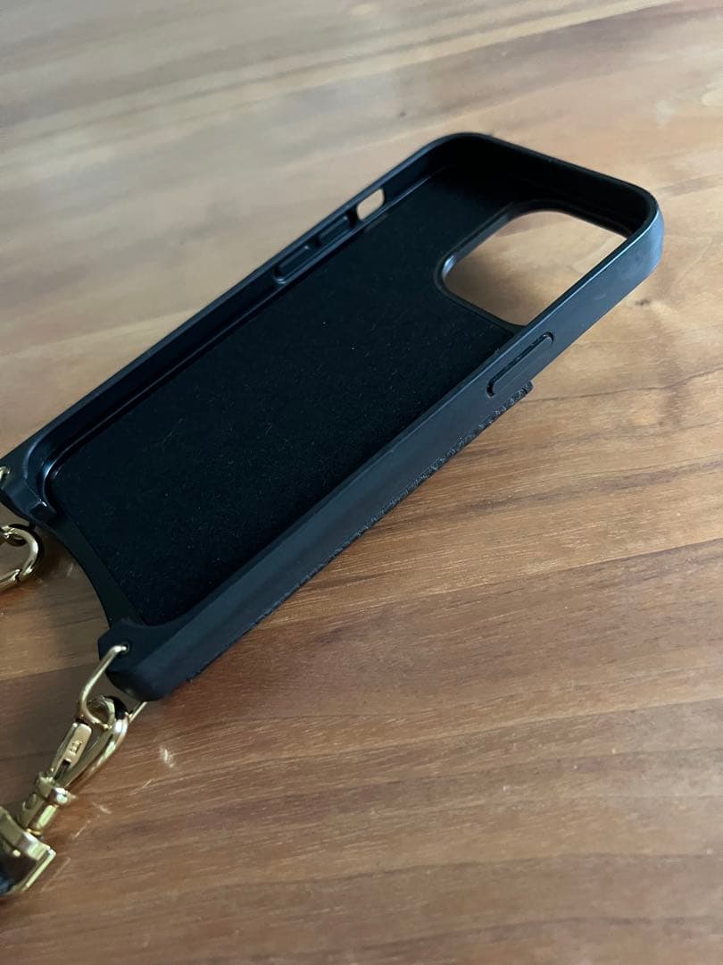 BANDOLIER ブラック iPhoneケース ストラップ付き