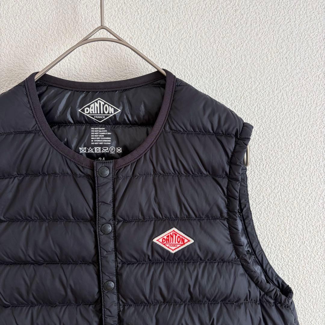 【DANTON】ダントン　インナー　ダウン　ベスト　アウター　ブラック