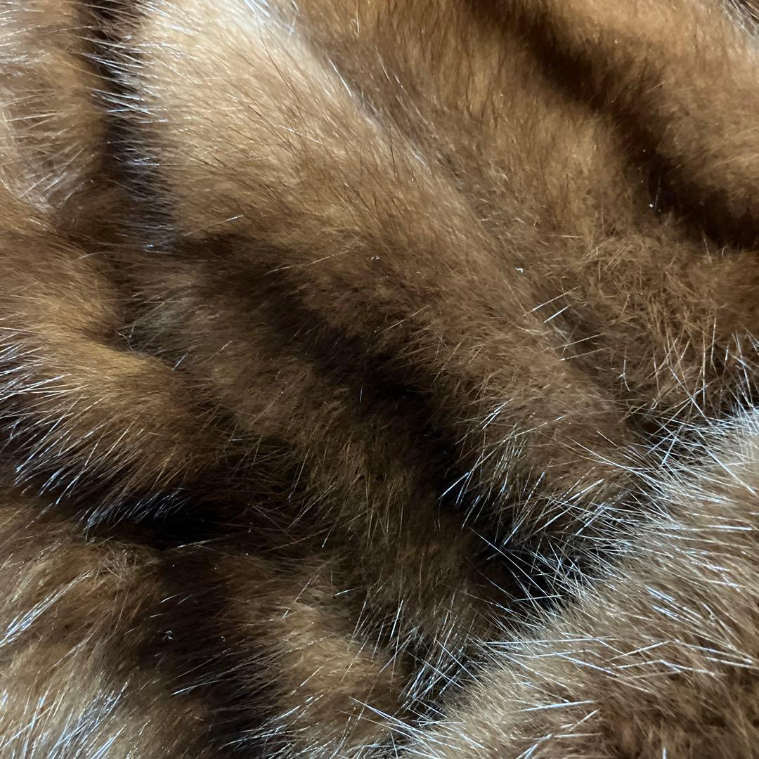 美品セーブル 大判ショール 34×186㌢位