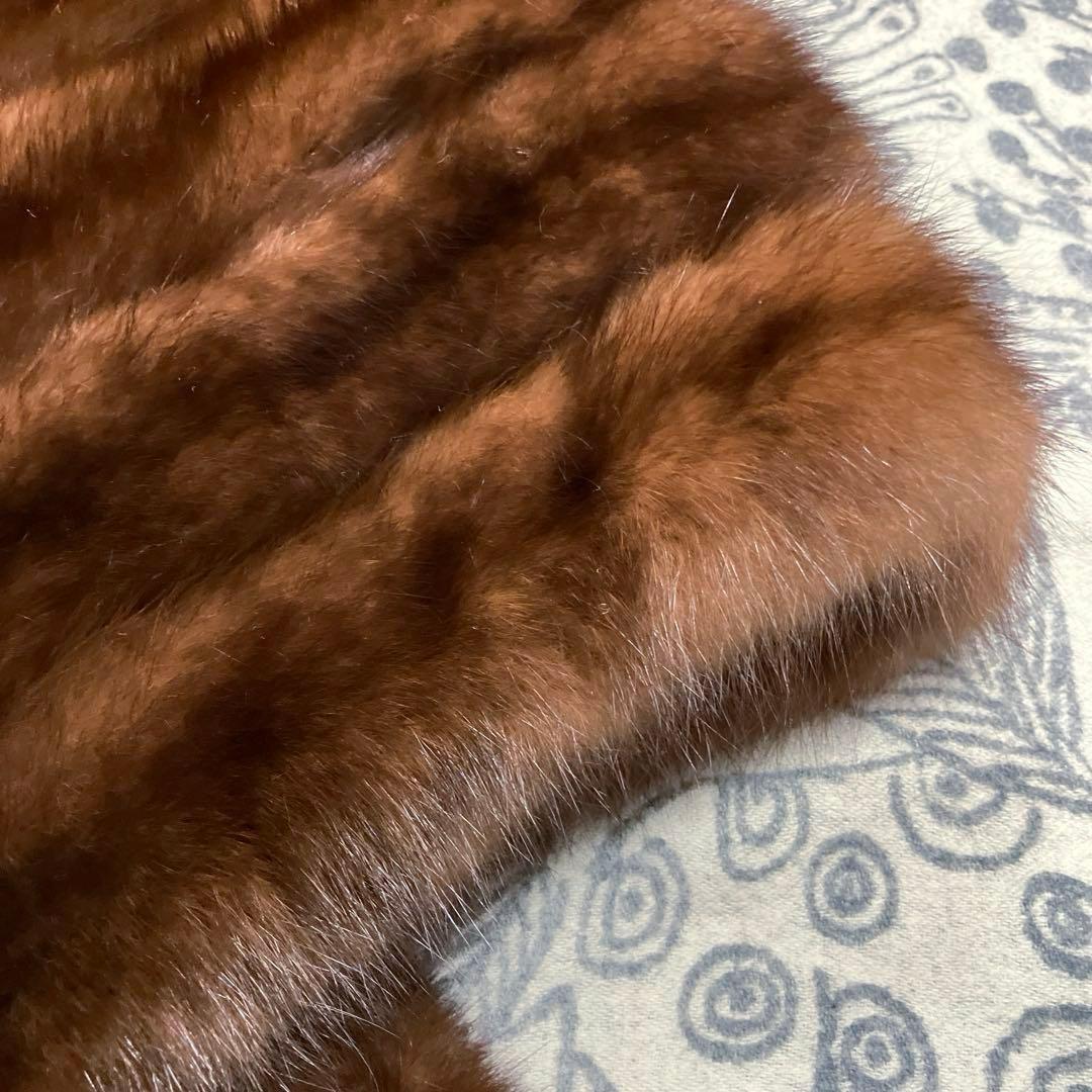 美品セーブル 大判ショール 34×186㌢位