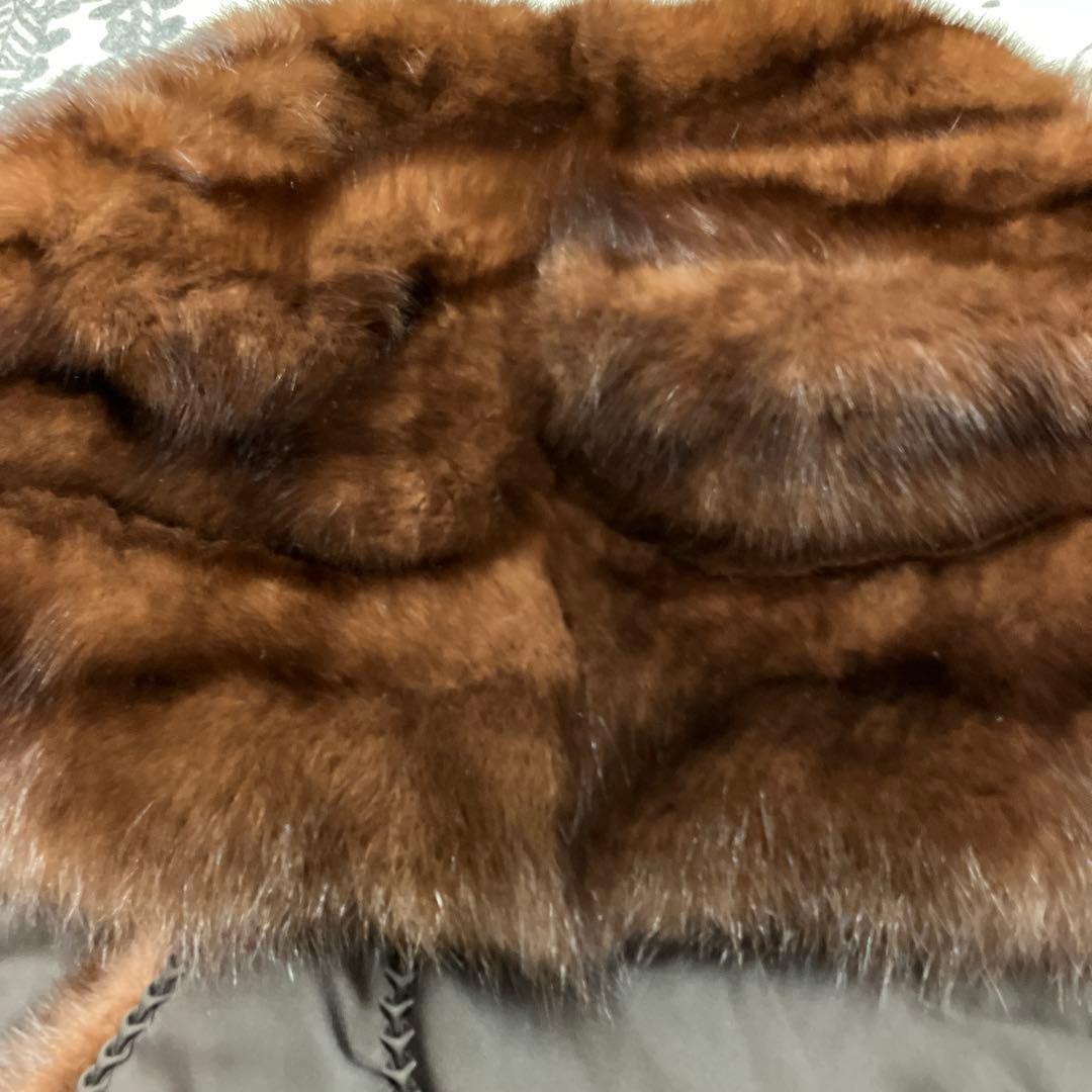 美品セーブル 大判ショール 34×186㌢位