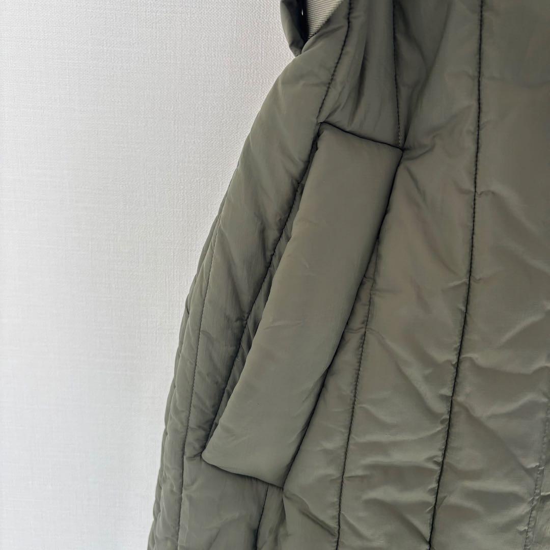 美品 lululemon ルルレモン ロングダウンベスト　カーキ ジレ 中綿　L