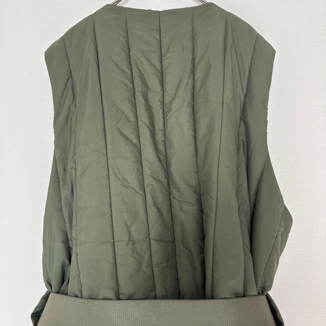 美品 lululemon ルルレモン ロングダウンベスト　カーキ ジレ 中綿　L