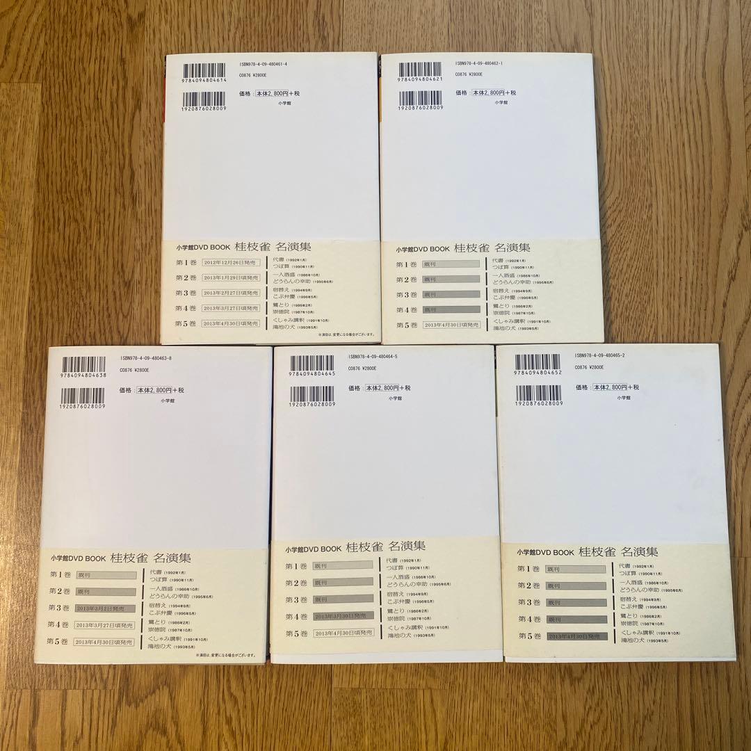 桂枝雀　名演集　DVDBOOK 全5巻　帯付き　落語