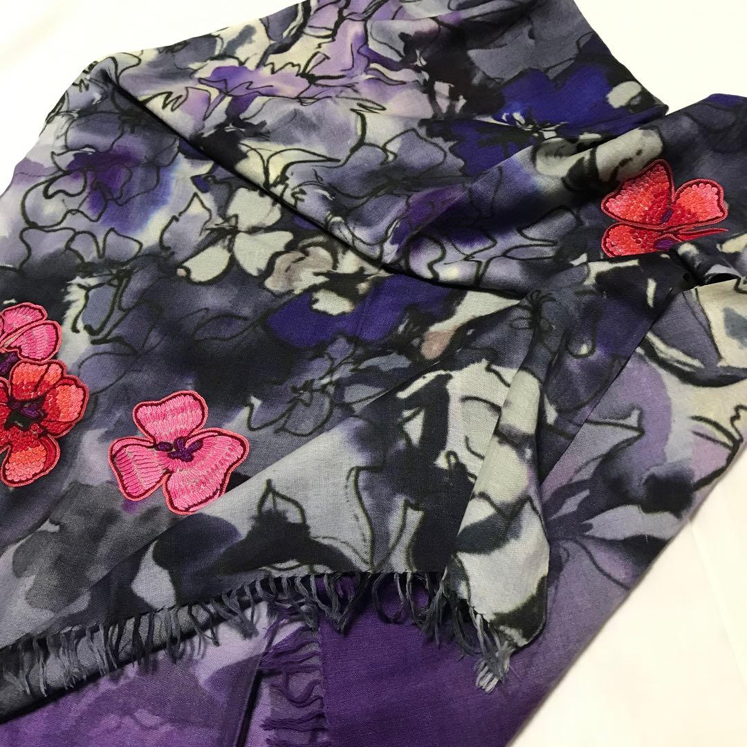 ターラブランカ　未使用　シルクウール　刺繍+染め　maid in India