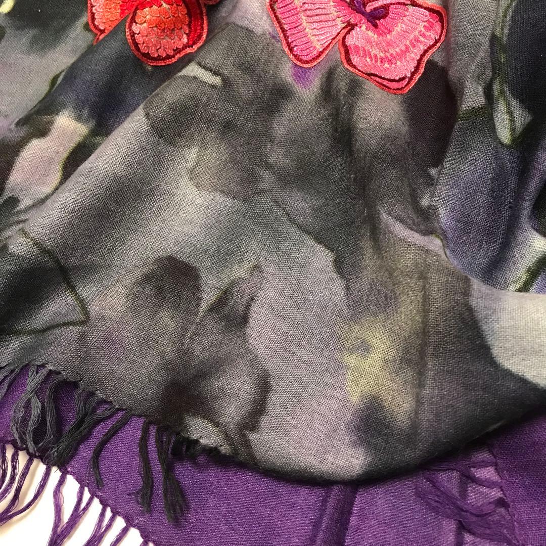 ターラブランカ　未使用　シルクウール　刺繍+染め　maid in India