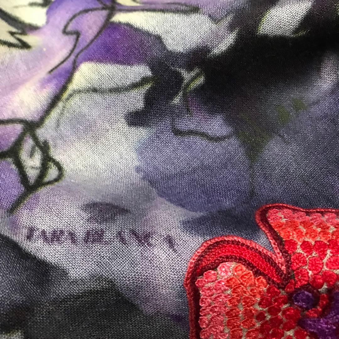 ターラブランカ　未使用　シルクウール　刺繍+染め　maid in India