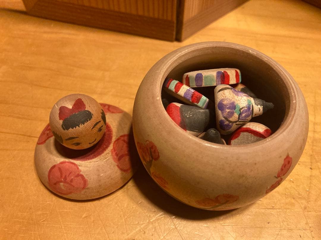 伝統こけし津軽系　今晃工人作　雛人形セット