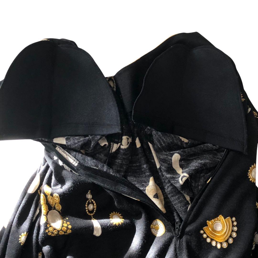 LEONARD⭐️レオナール ジュエリー柄 ワンピース ロング Lサイズ ブラック