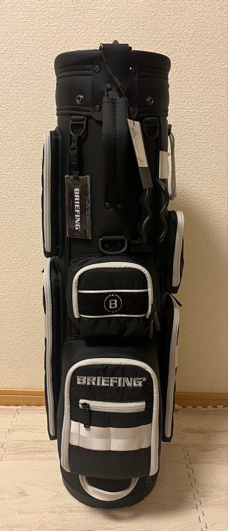 【新品】BRIEFING キャディバッグ CR-6 ブラック×ライトグレー